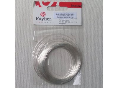 Měděný drát 0,3 mm, 25 m - RAYHER, stříbrná