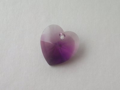 Přívěsek XILION srdce 18x17,5 mm, Swarovski, amethyst moonlight blend