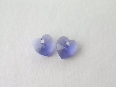 Přívěsek XILION srdce 10,3x10 mm, Swarovski, purple velvet