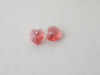 Přívěsek XILION srdce 10,3x10 mm, Swarovski, padparadscha