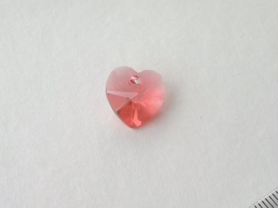 Přívěsek XILION srdce 14,4x14 mm, Swarovski, padparadscha