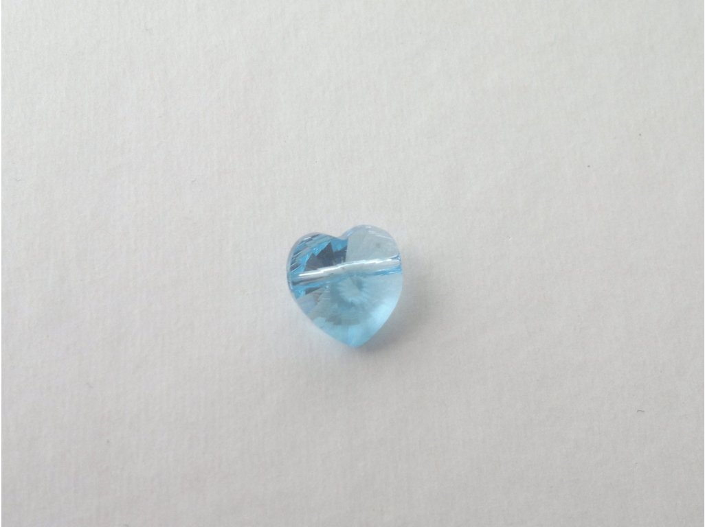 Přívěsek návlekové srdce 10,3x10 mm, Swarovski, aqumarine