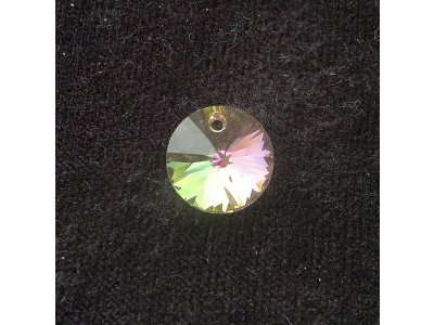 Přívěsek XILION 12 mm, Swarovski, crystal lumin green