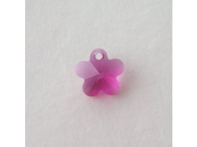 Přívěsek kytička Swarovski 12 mm, fuchsia