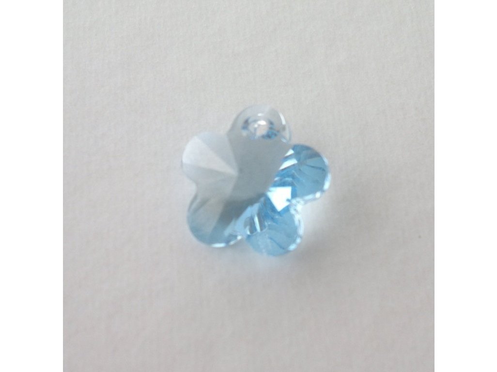 Přívěsek kytička Swarovski 14 mm, aquamarine