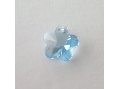 Přívěsek kytička Swarovski 14 mm, aquamarine