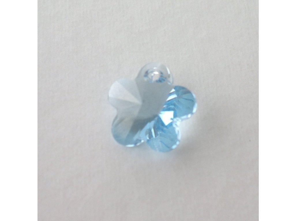 Přívěsek kytička Swarovski 12 mm, aquamarine