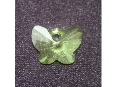 Přívěsek motýl Swarovski 18 mm, peridot