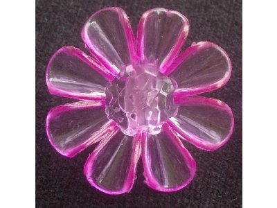 Kytka plastová 31 mm, sv. fialová