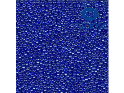 Rocailles PRECIOSA (9/0), modrá průhledná s listrem