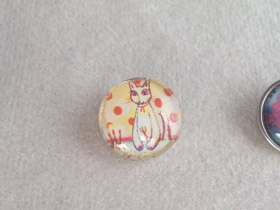 Kabocvok pr. 18 mm, kočka s puntíky - motiv 29