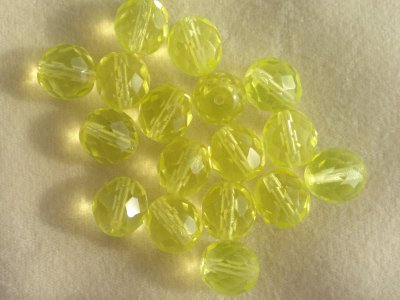 Žluté průhledné 10 mm žlutá sklo 1,1 mm 10 mm
