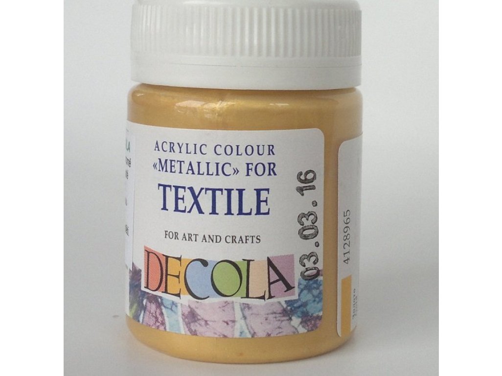 Barva textilní DECOLA - zlatá