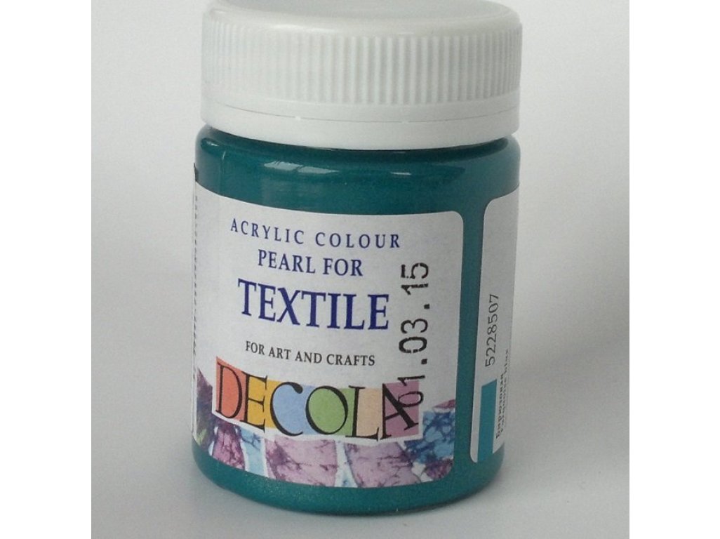Barva textilní DECOLA - tyrkysová perleť