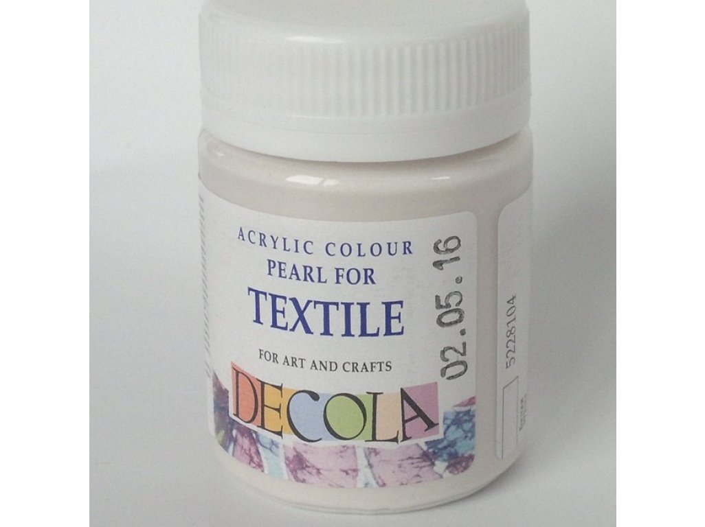 Barva textilní DECOLA - bílá perleť