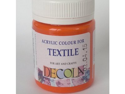 Barva textilní DECOLA - oranžová