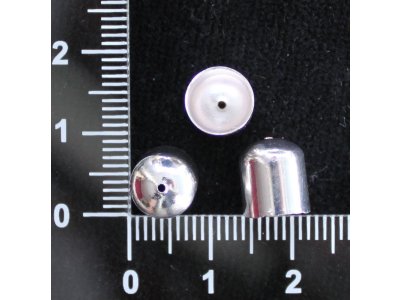 Kaplík 8 x 9 mm, stříbrný stříbrná kov 9 mm 8 mm 0,8 mm 7 mm