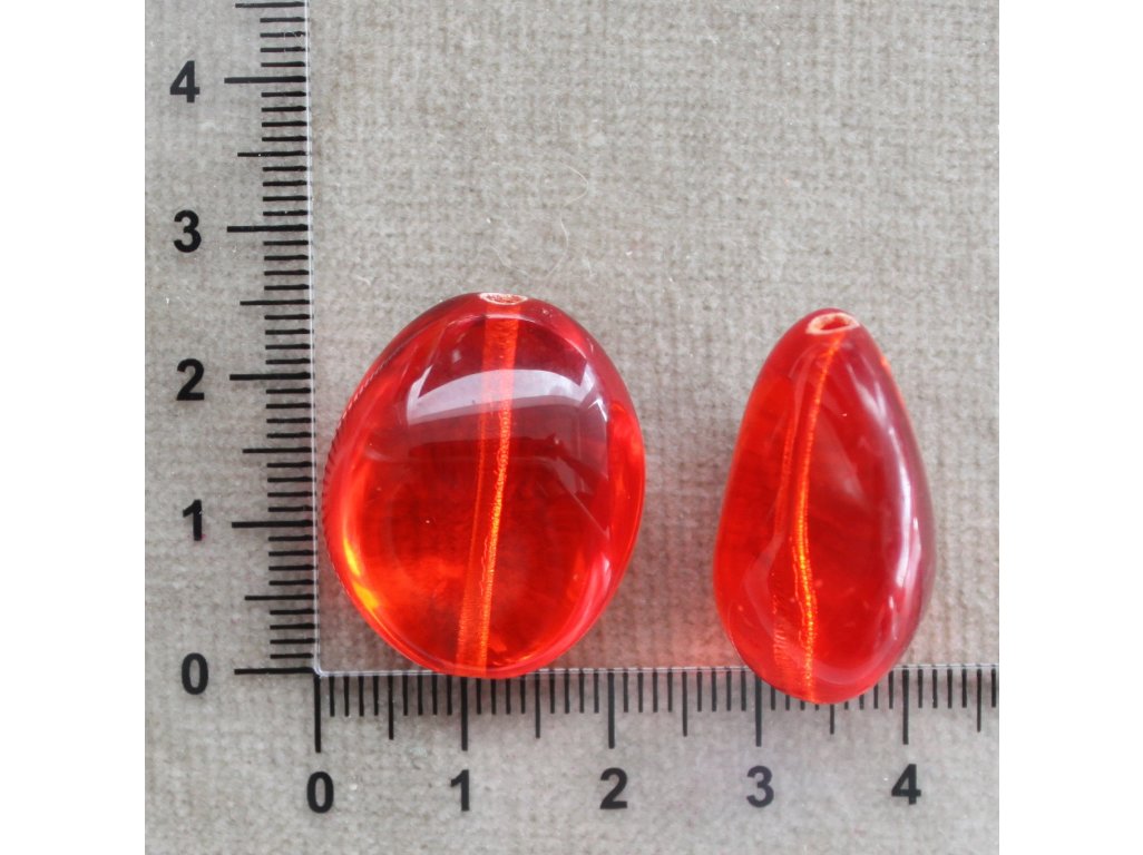 Valounek červeno-oranžový sklo 1,7 mm