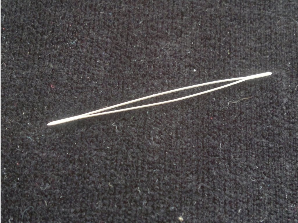 Jehly s velkým okem 4 cm platina 40 mm 0,3 mm