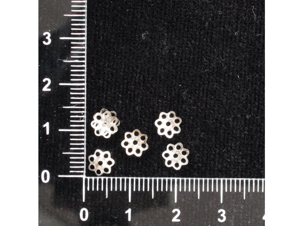 Kaplík mini 6 mm platina kov 1 mm 6 mm 1,1 mm