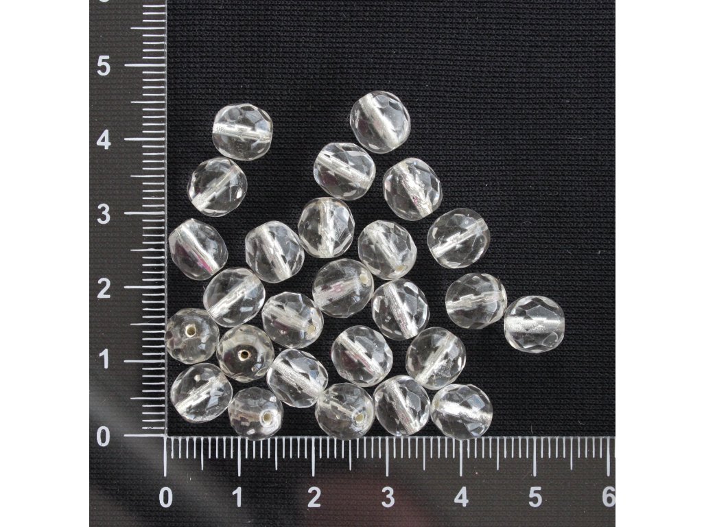 Průhledné se stříbrným středem - 6;8 mm 6 mm 0,8 mm