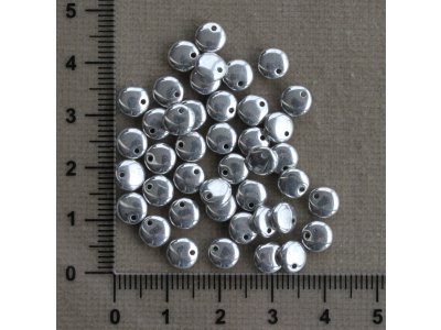 Stříbrné pecky - 6 mm stříbrná pecka sklo 6 mm 2,5 mm 0,5 mm