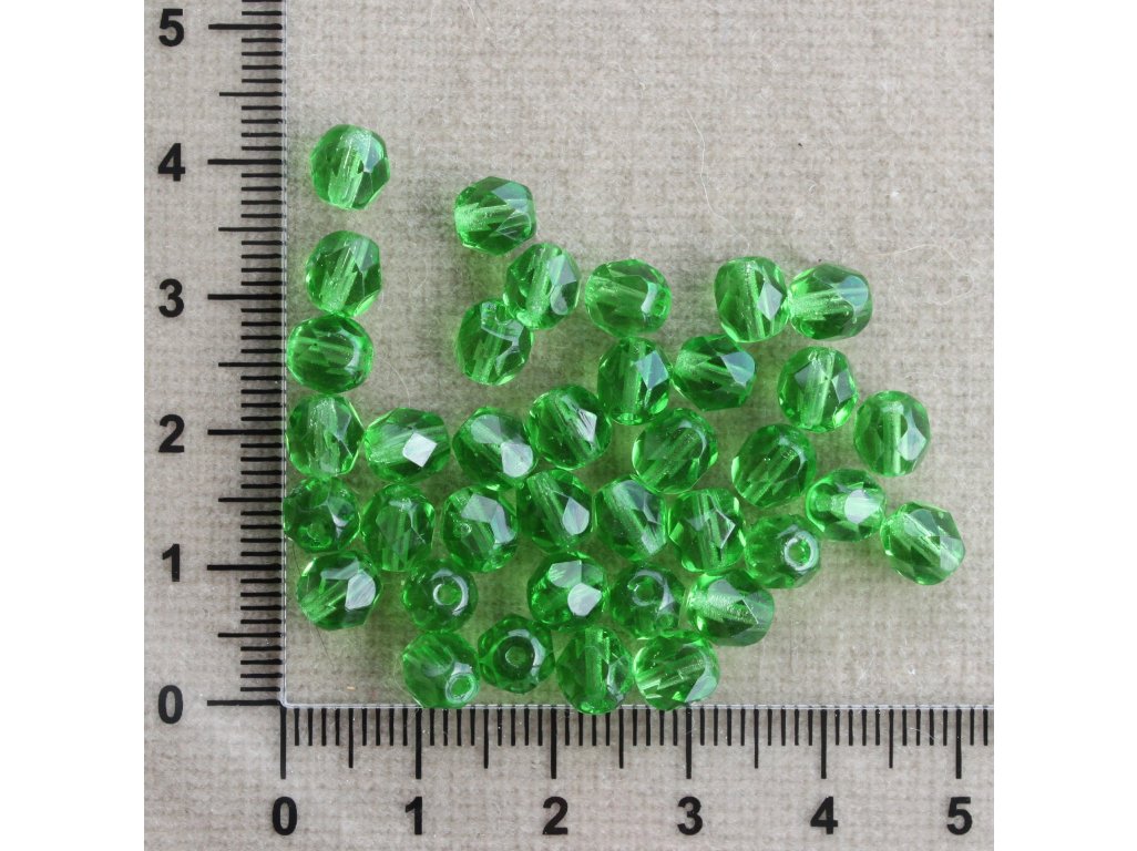 Zelené -6 mm, ohňovky zelená kulička sklo 6 mm 0,8 mm