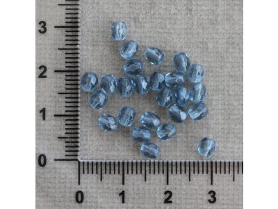 Modro-šedá 4 mm sklo kulička 4 mm 0,4 mm