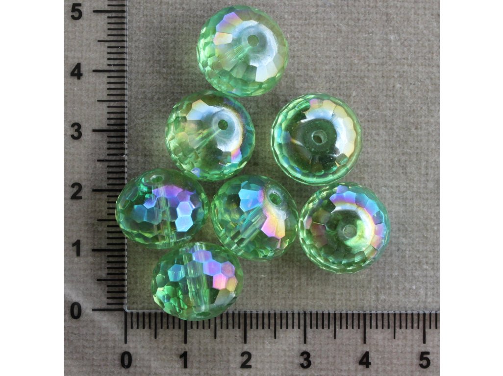 Zelené geoidy AB zelená sklo 12 mm 15 mm 1,5 mm