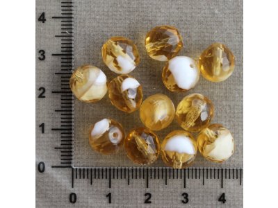Pivní žlutá/bílá sklo 10 mm 1 mm