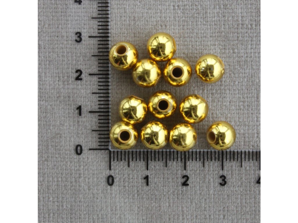 Kuličky zlaté, velikosti 5 a 8 mm