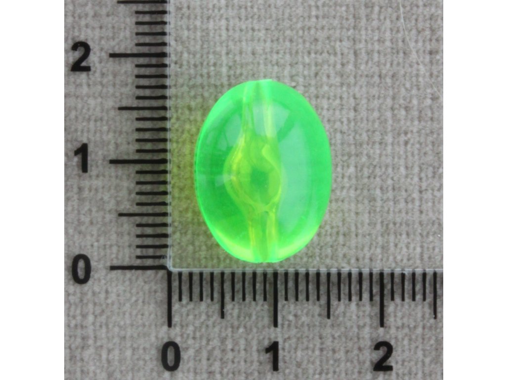 Zelená s bublinou zelená plast 13 x 17 mm 1,6 mm