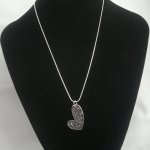 Bižuterní srdce 18x21 mm, stříbrná barva na stříbrném (925) řetízku Kkoralky.cz stříbrná