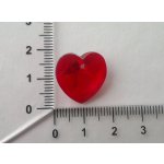 Přívěsek XILION srdce 18x17,5 mm, Swarovski, siam