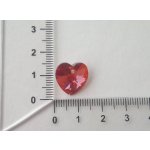 Přívěsek XILION srdce 14,4x14 mm, Swarovski, red magma