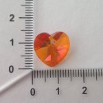 Přívěsek XILION srdce 14,4x14 mm, Swarovski, crystal astral pink