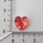 Přívěsek XILION srdce 14,4x14 mm, Swarovski, padparadcha AB