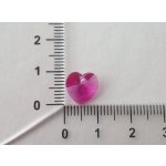 Přívěsek XILION srdce 10,3x10 mm, Swarovski, fuchsia