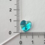 Přívěsek XILION srdce 10,3x10 mm, Swarovski, blue zirkon AB