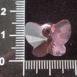 Přívěsek motýl Swarovski 18 mm, light rose
