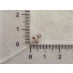 Velkodírkové, mačkané korálky 3 mm - šedá s pokovem