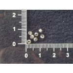 Velkodírkové, mačkané korálky 3 mm - šedá s průtahem