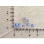 Velkodírkové, mačkané korálky 4 mm - modrý průtah