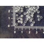 Velkodírkové, mačkané korálky 4 mm - průhledné