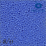 Rocailles PRECIOSA (8/0), modrá neprůhledná s perletí