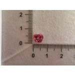 Hliníková růžička 6x4,5 mm, růžová