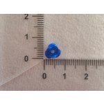 Hliníková růžička 6x4,5 mm, tmavě modrá