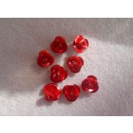 Hliníková růžička 6x4,5 mm, červená