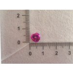 Hliníková růžička 6x4,5 mm, růžovofialová