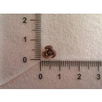 Hliníková růžička 6x4,5 mm, hnědá